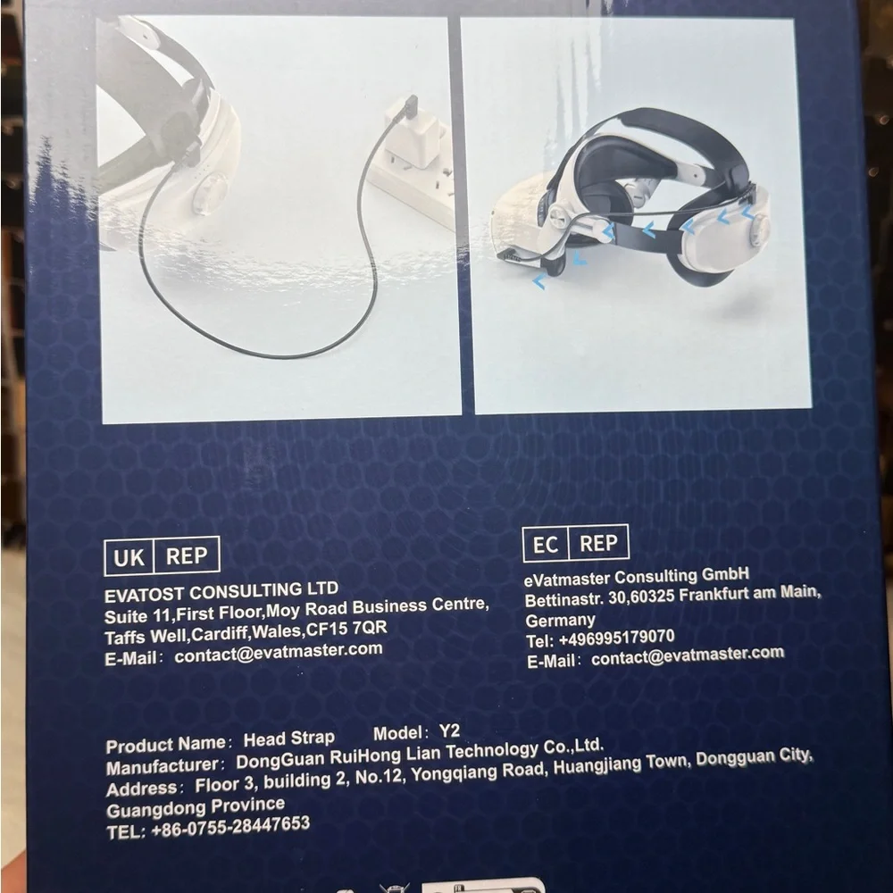 Black and White Head Strap for Oculus Quest 2